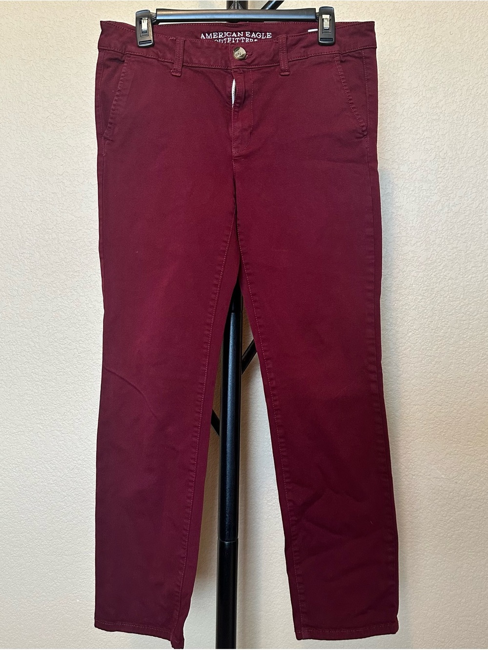 American Eagle Outfitters Burgundy Super Stretch Pants